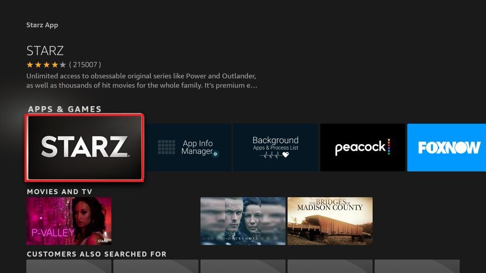 Starz on sale app cost
