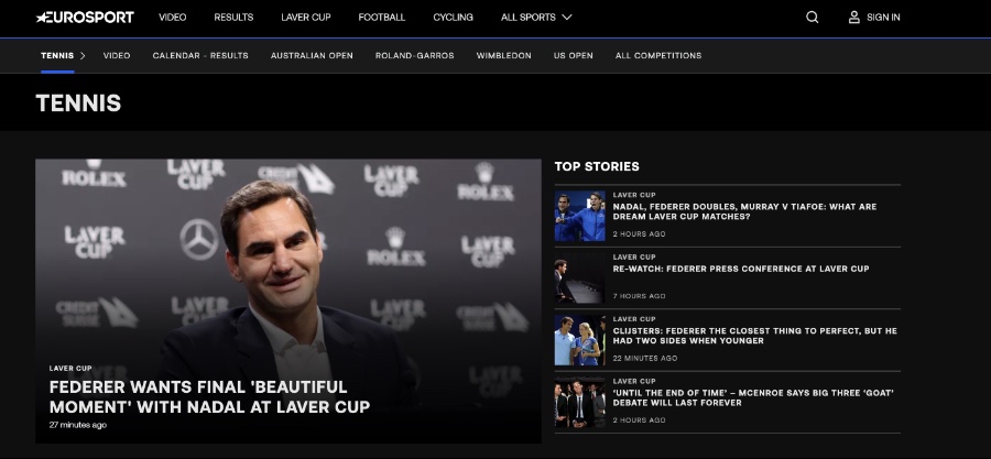 laver cup on eurosport