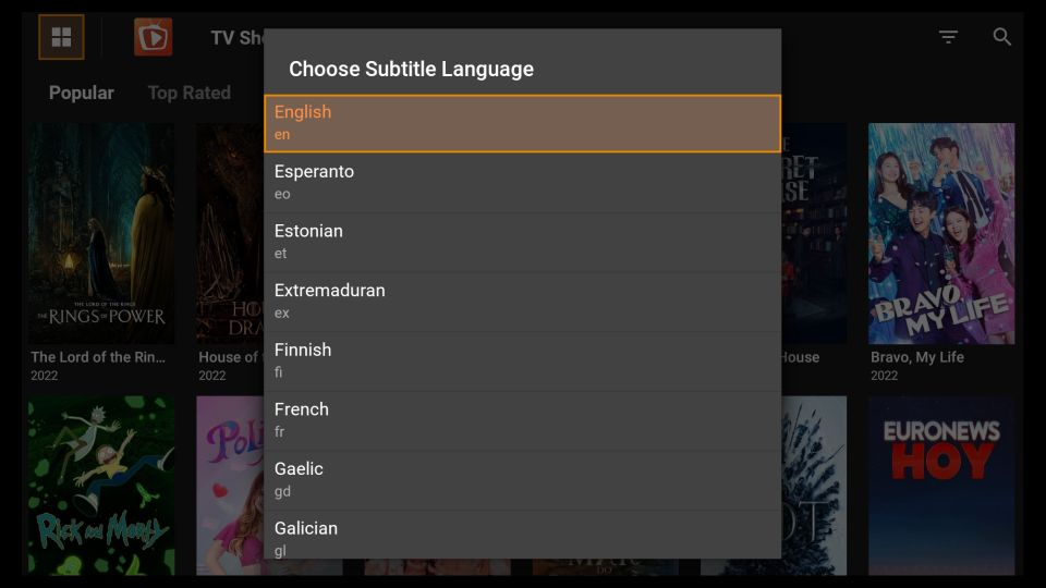 subtitles language