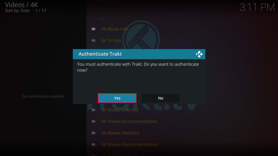 authenticate Trakt