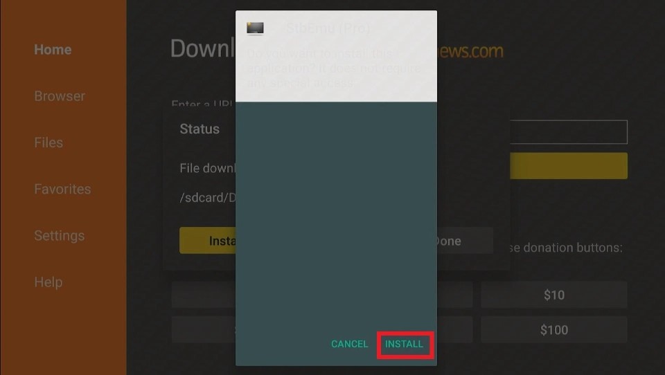 install STBEmu pro on firestick