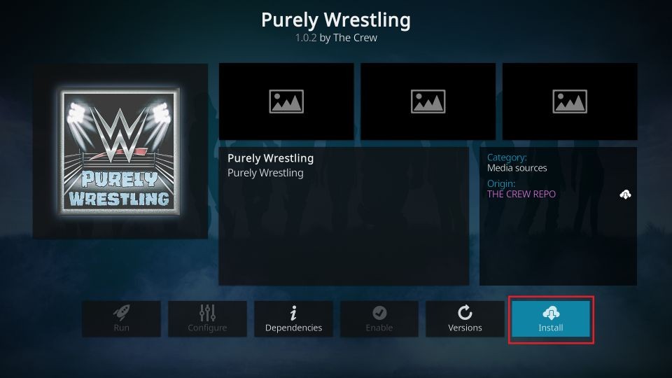 how to install purely wrestling kodi addon