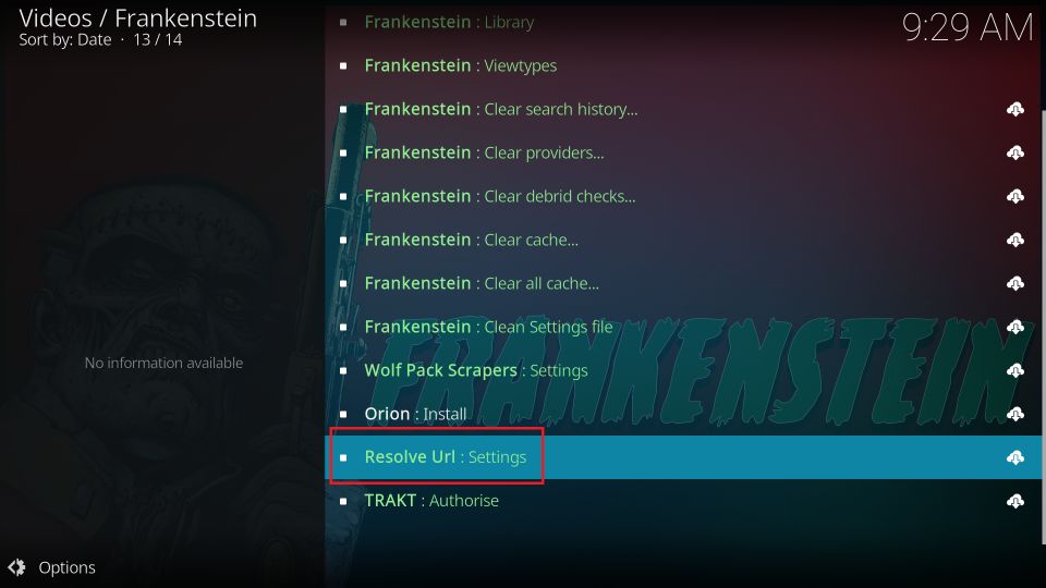 click on Resolve URL: Settings