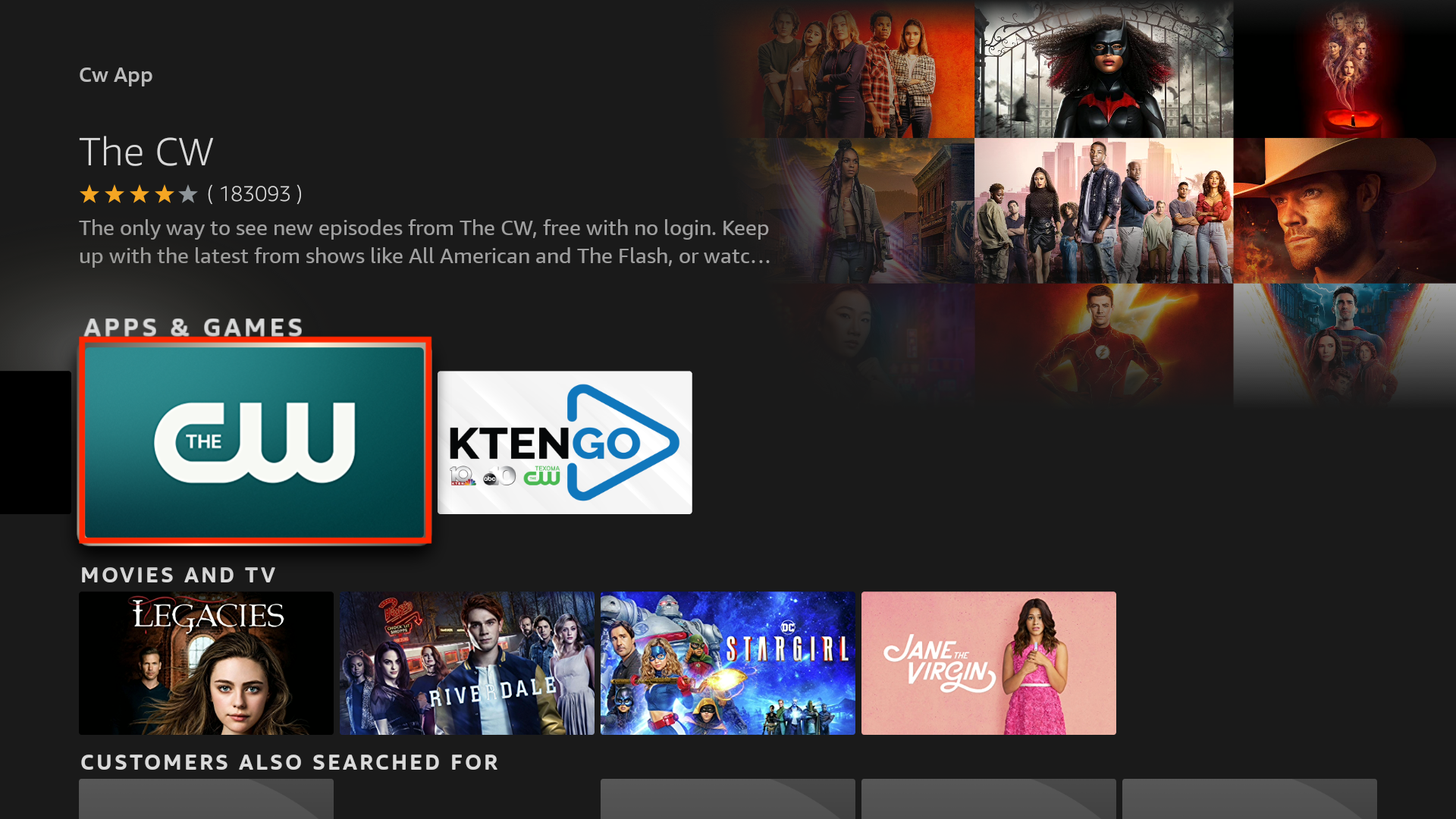 The CW makes all of their shows available for free with new Fire TV app