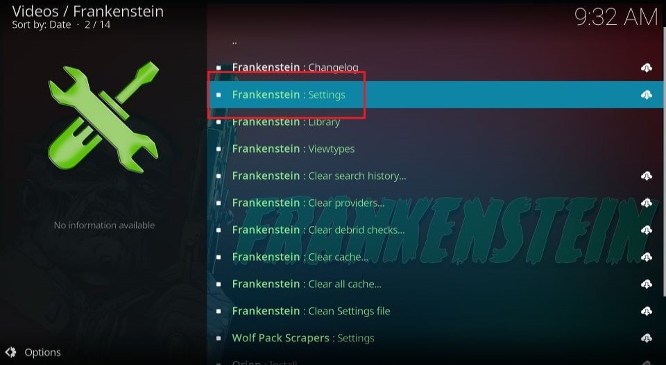 go to addon Tools Settings