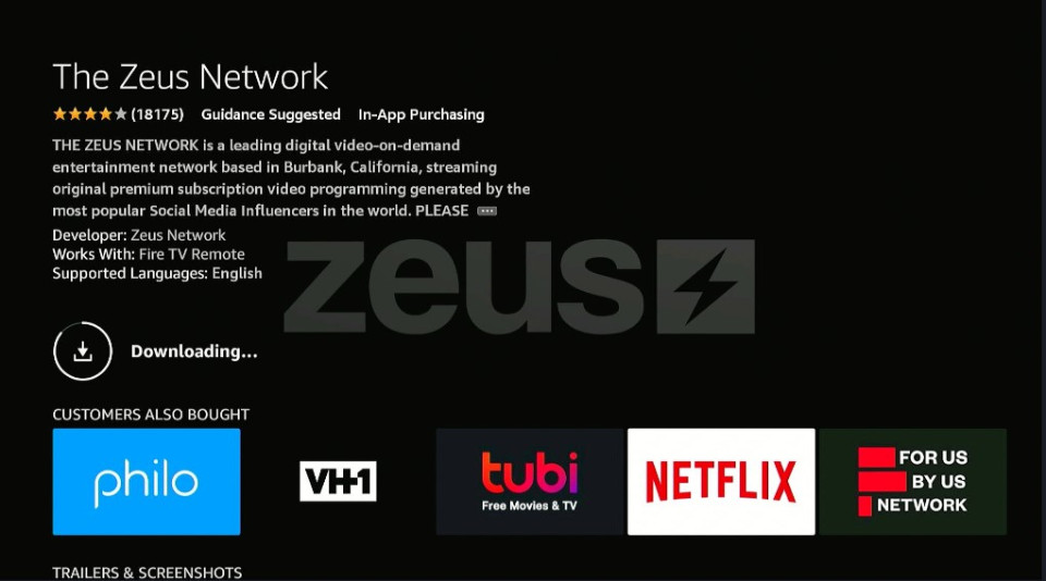 downloading zeus network app