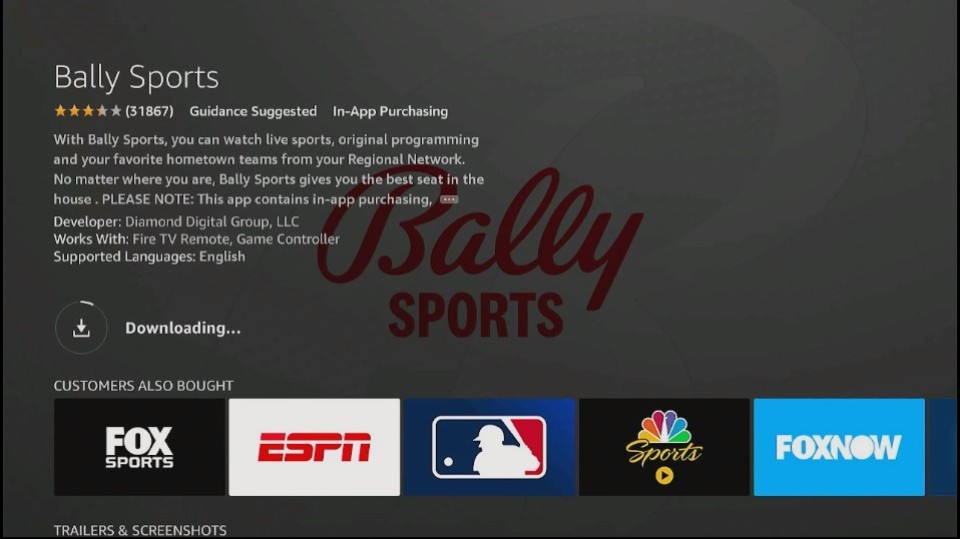 bally sports on firestick