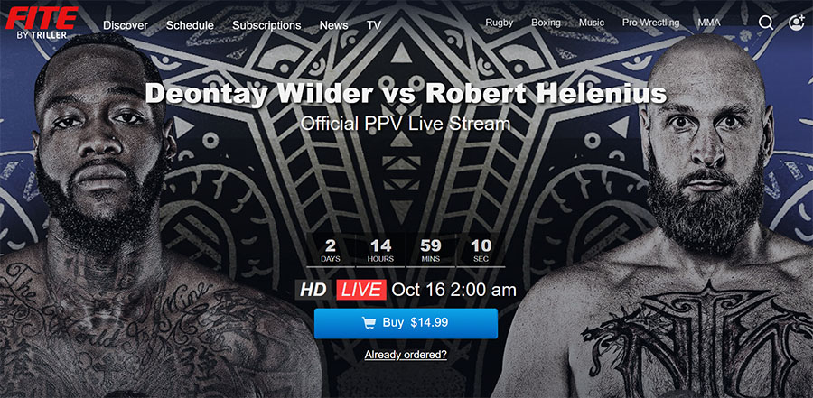watch Helenius vs. Wilder on FireStick in the US