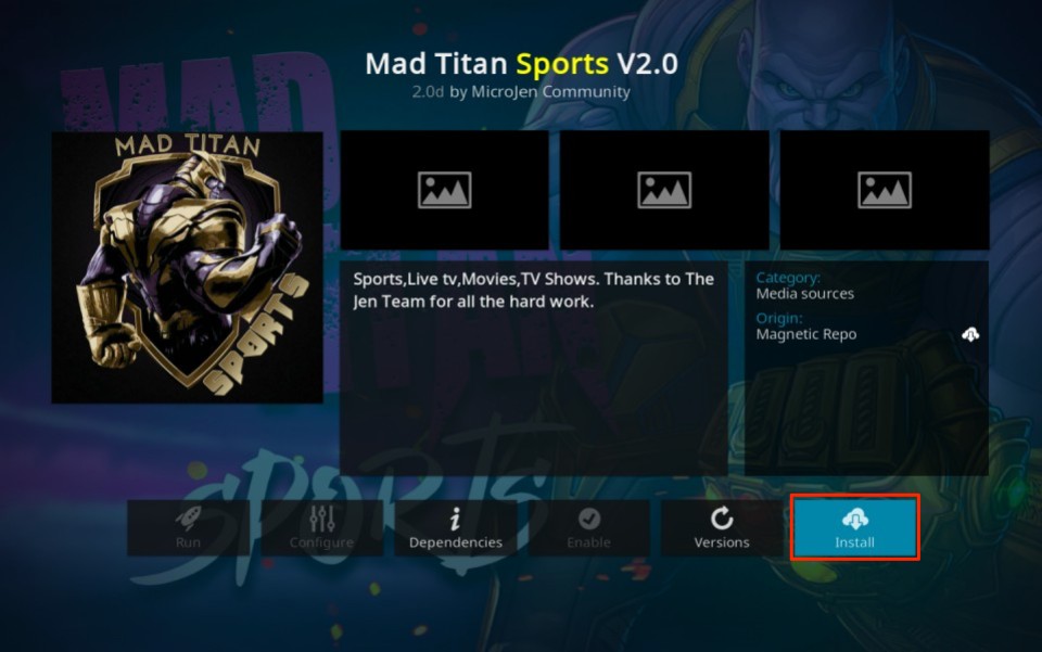 how to install mad titan sports kodi addon