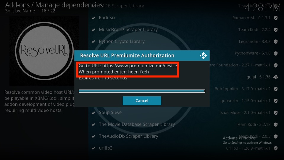 Resolve URL Premiumize Authorization