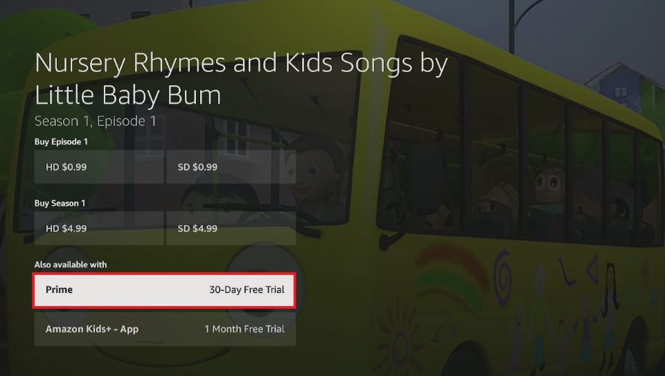 select Prime 30-Day Free Trial