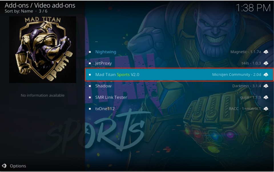 open Mad titan Sports