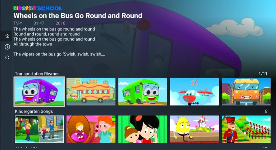 Transportation rhymes category