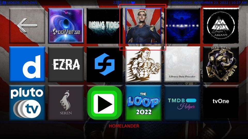 Click on Homelander