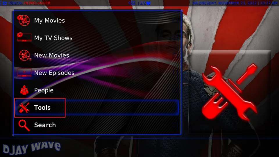 click on Tools option