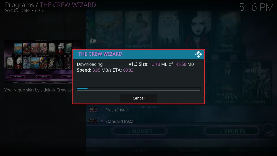 crewnique kodi build downloading