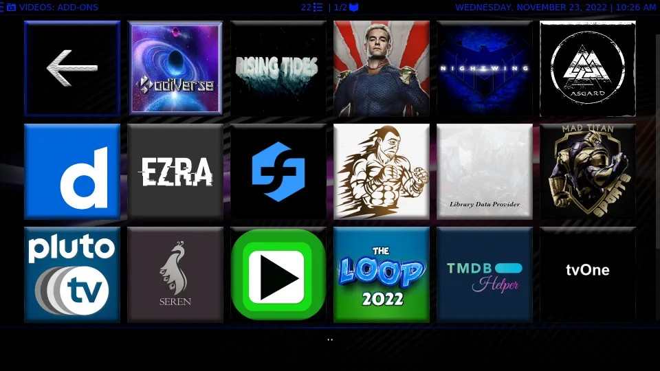 list of preinstalled addons