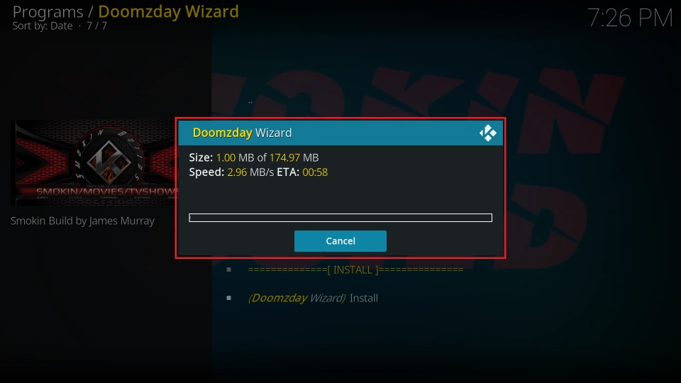 smokin kodi build download
