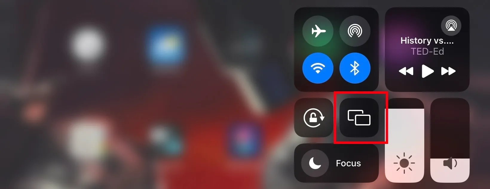 control center ipad