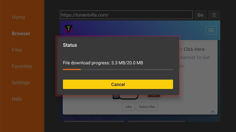 downloading progress torrentvilla