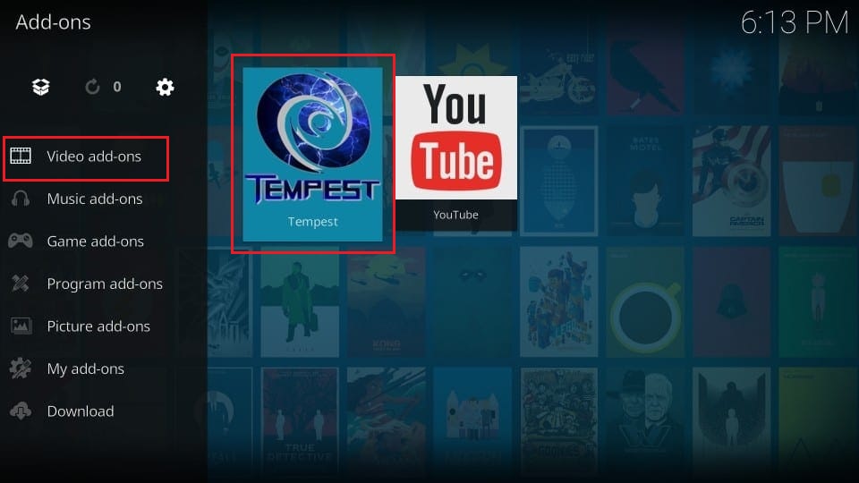 how to use tempest addon on kodi