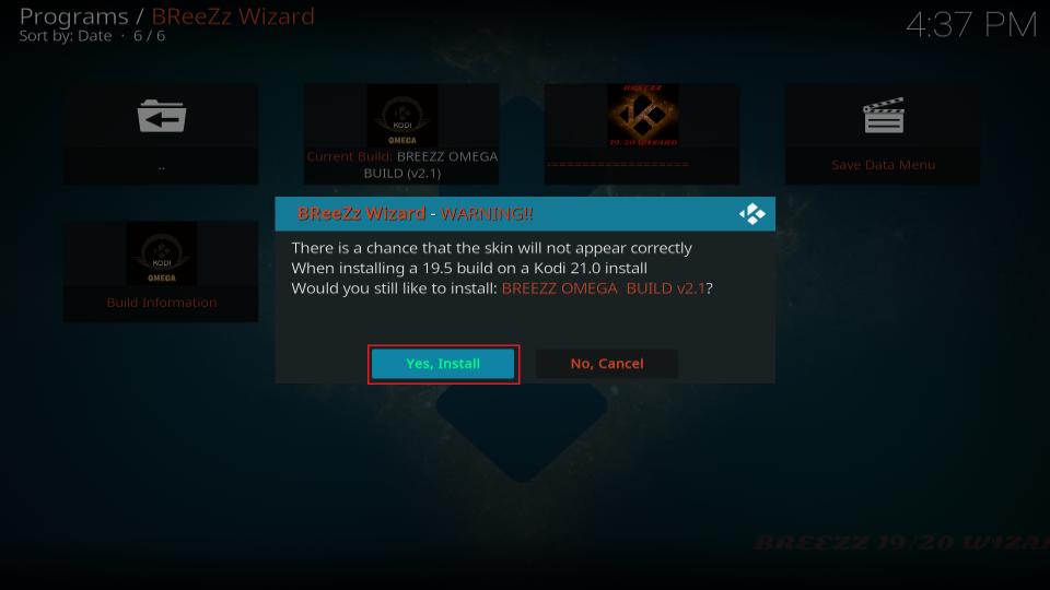 yes install