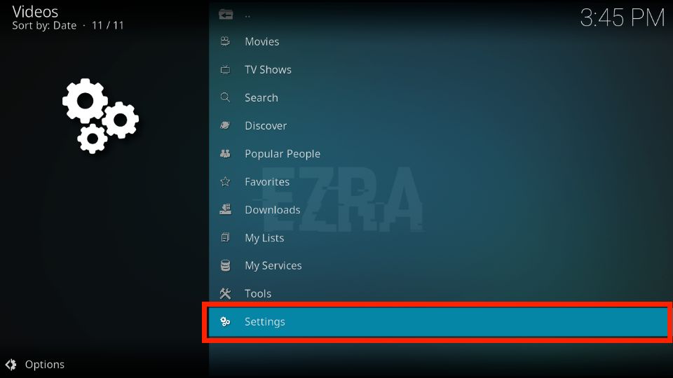 select settings