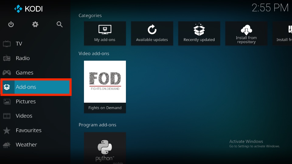 select addons