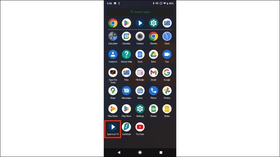 select spectrum tv app