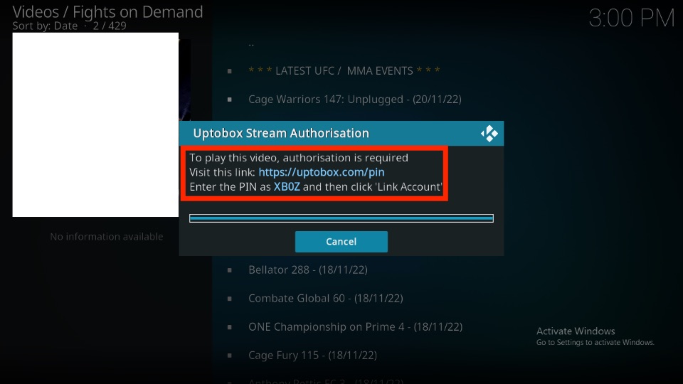 uptodate stream authorisation