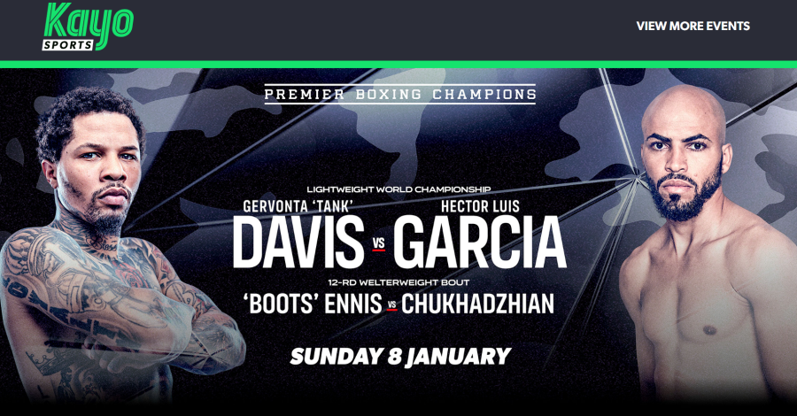 Watch Gervonta Davis vs. Hector Luis Garcia on FireStick on Kayo Sports