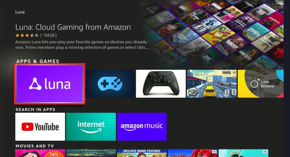 Games on Fire TV puts Luna, Twitch, and Android games front and center - Liliputing