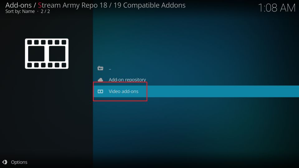 select video addons