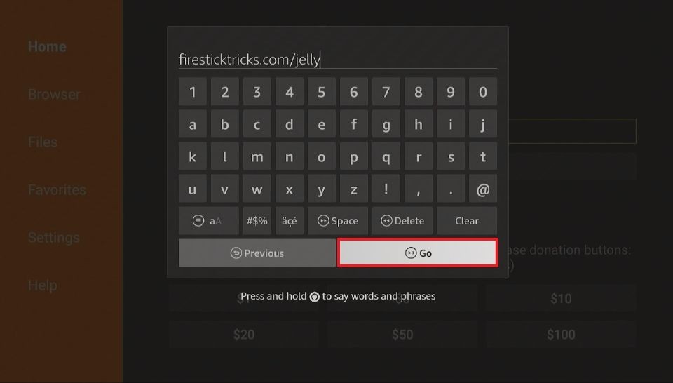 enter jellyfin url