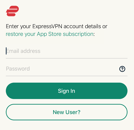 Iniciar sesión ExpressVPN