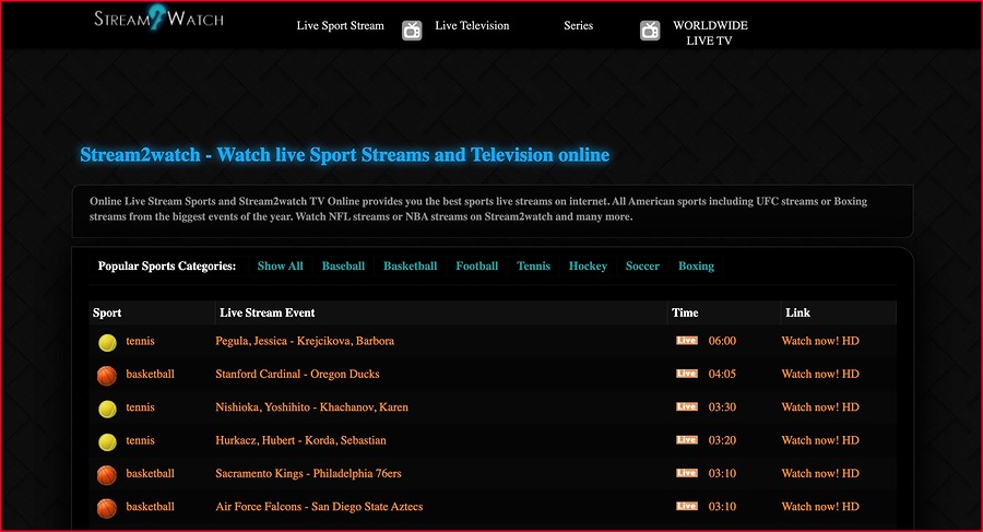 Free Sports Streaming: 7 Best Stream2watch Alternatives