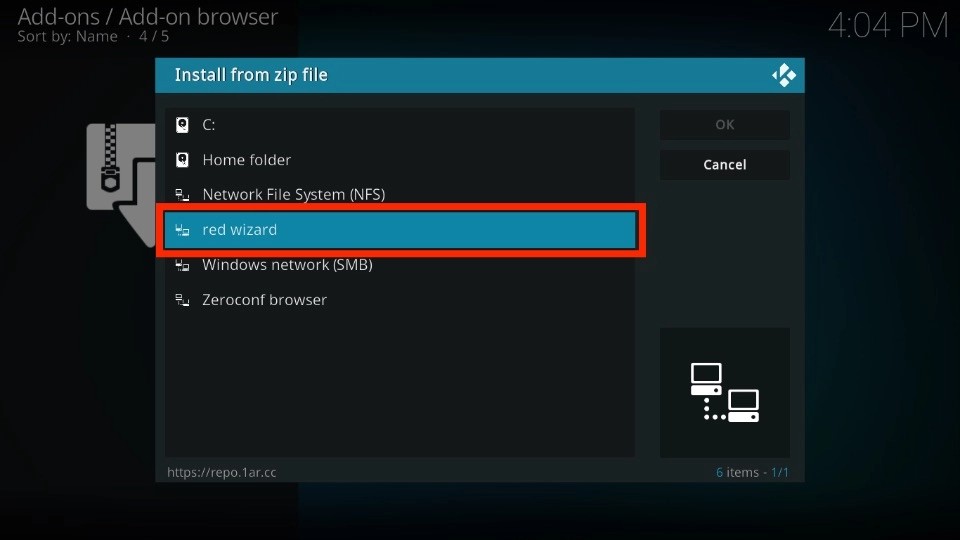 red wizard build on kodi
