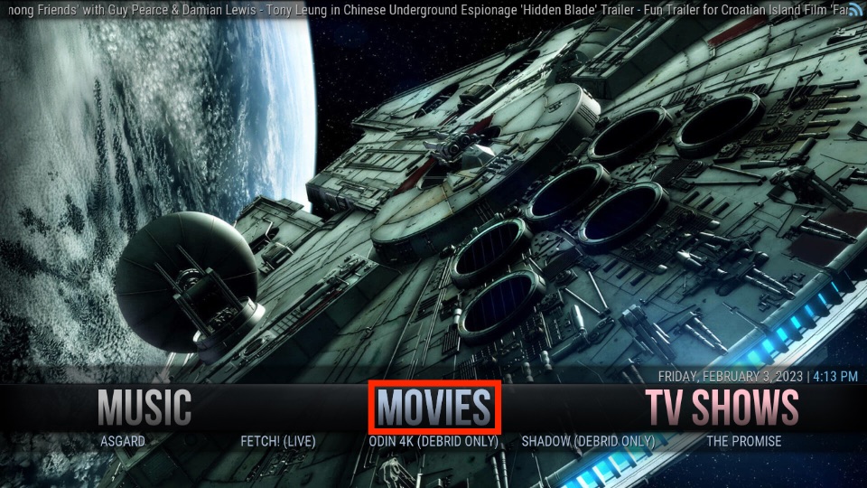MOVIES section