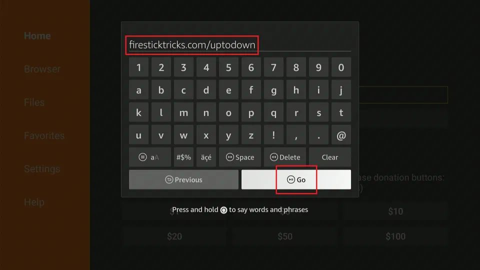 enter uptodown url