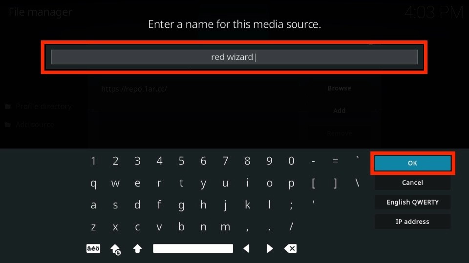 enter media source name