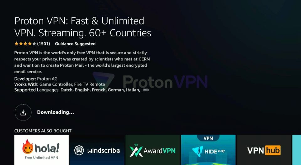 proton vpn installing