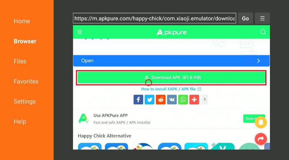 click on download button