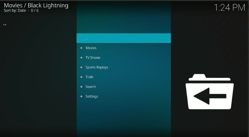 black lightning home screen