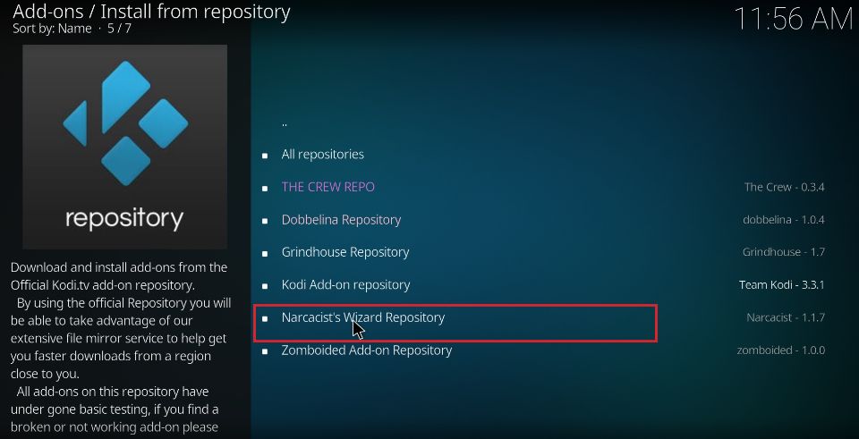 Select Narcacist’s Wizard Repository