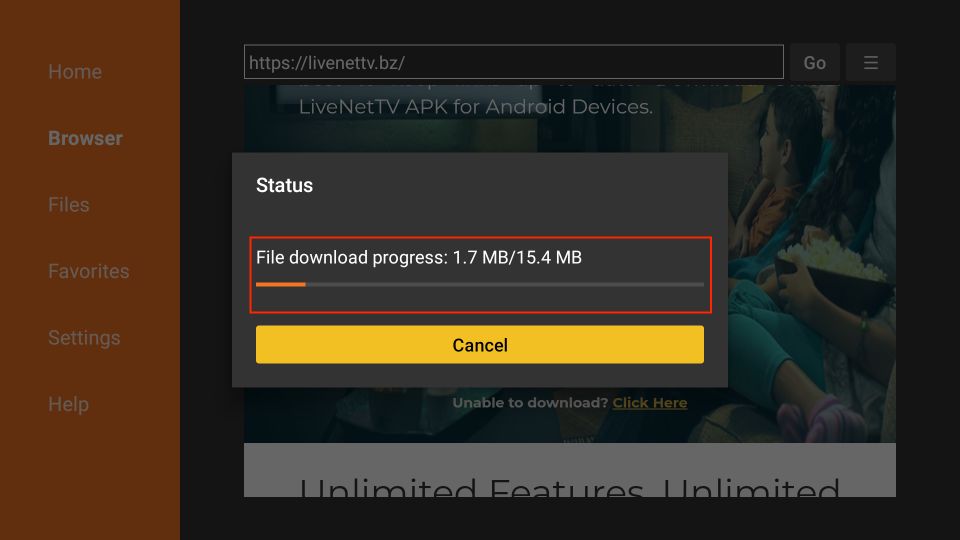 downloading live net tv apk files