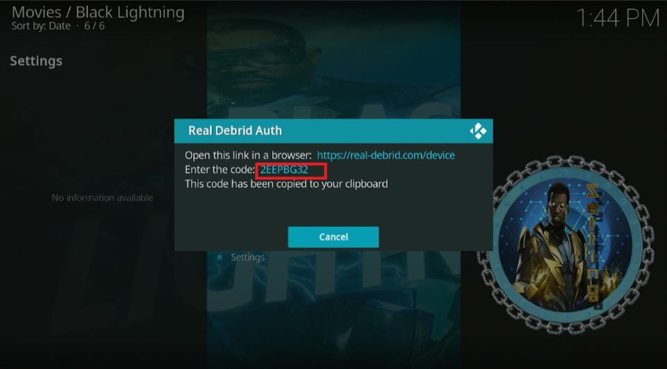 real debrid authorization code