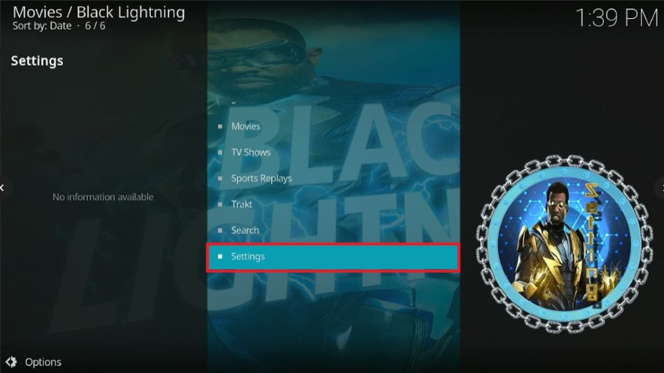 select settings