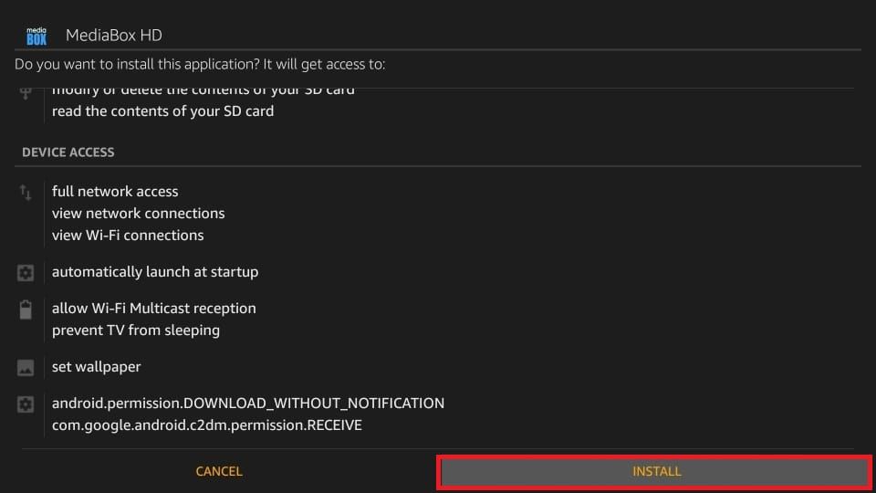 how to install media box hd on firestick