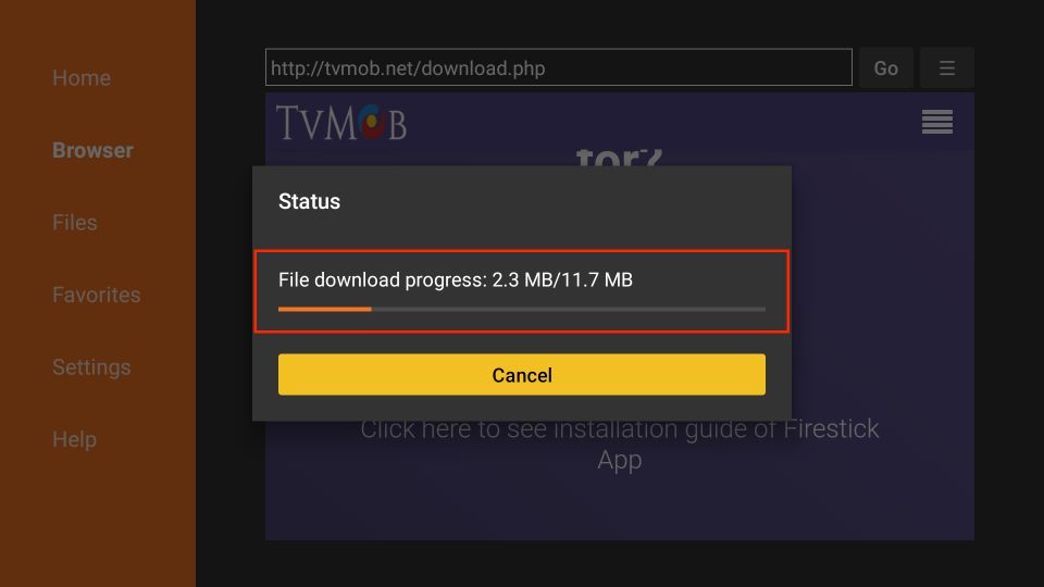 downloading tvmob apk files
