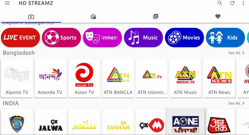 hd streamz channels